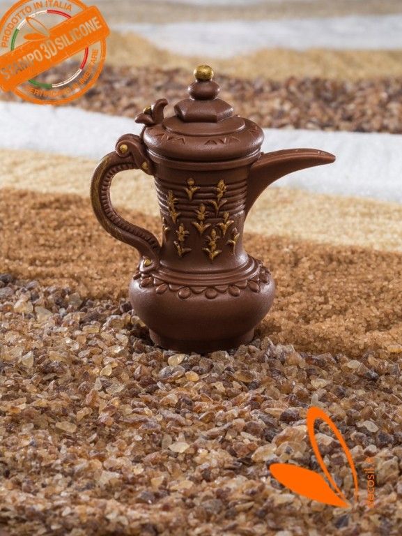 Cafetière Arabe avec décorations florales moule